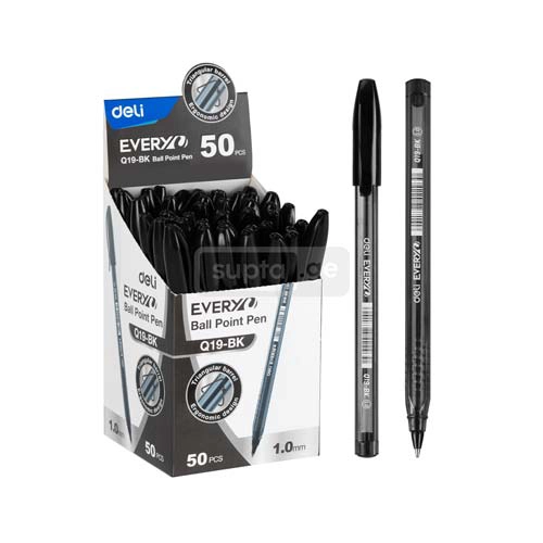 DELI Black Pen with 1,0mm Bullet Tip G19-BK 1*25pcs